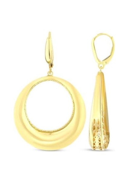 Tasarım Altın Küpe - 14K - 6.79GR
