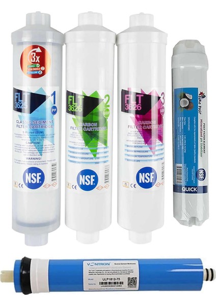 Su Arıtma Filtresi 7 Aşamalı Mineral ve Alakli Filtreli Vontron 80 Gpd Membranlı modelleri