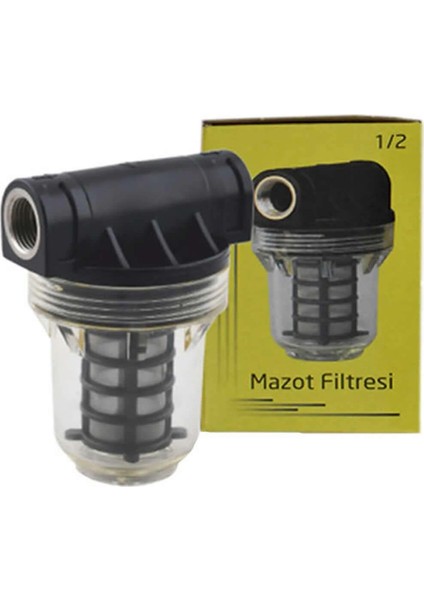 Yıkanabilir Paslanmaz Küçük Tip Mazot Süzme Filtresi 1/2"