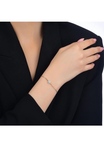 Çiçek Figürlü Altın Bileklik - 14K - 2.97GR