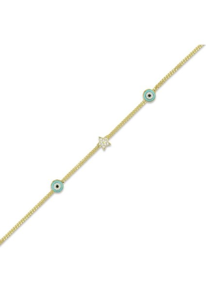 Nazar Boncuklu Altın Bileklik - 14K - 2.95GR fiyatları