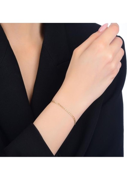 Altın Zincir Bileklik - 14K - 1.24GR
