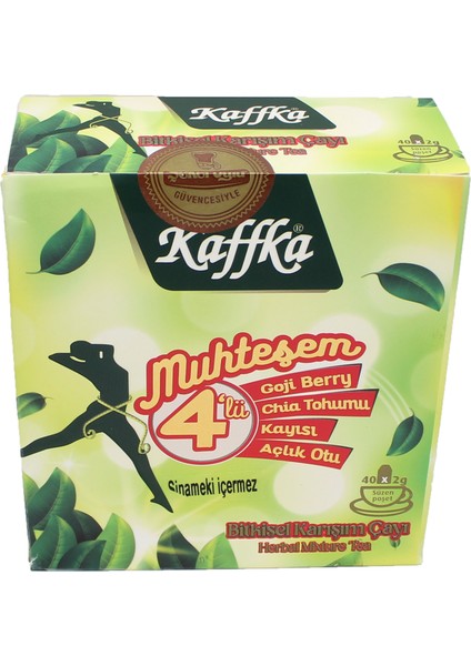 Kaffkaform Muhteşem Dörtlü Bitkisel Karışım Çayı 40x2 gr Süzen Poşet