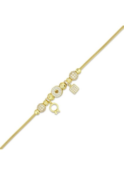 Tasarım Altın Charm Bileklik - 14K fiyatları