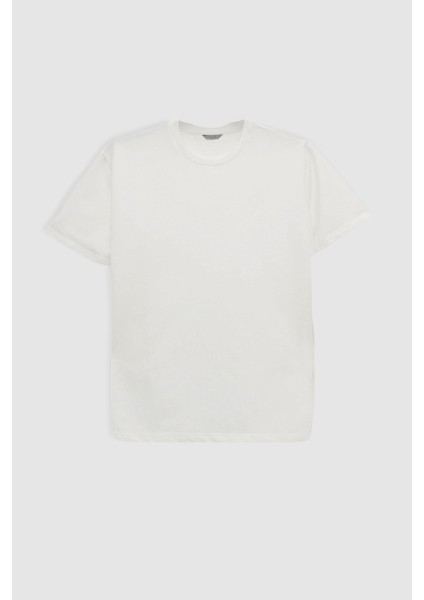 Slim Fit Ekru Baskılı T-Shirt indirimleri
