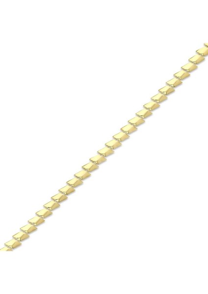 Asimetrik Tasarım Altın Bileklik - 14K - 7.00GR