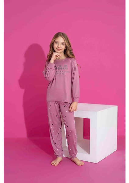 Tarık 10-15 Yaş Kız Çocuk Pijama Yıldız 2958250 - Pembe