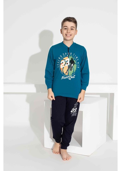 Tarık 6-11 Yaş Erkek Çocuk 23 Legend Pijama 3917200 - Petrol Mavisi