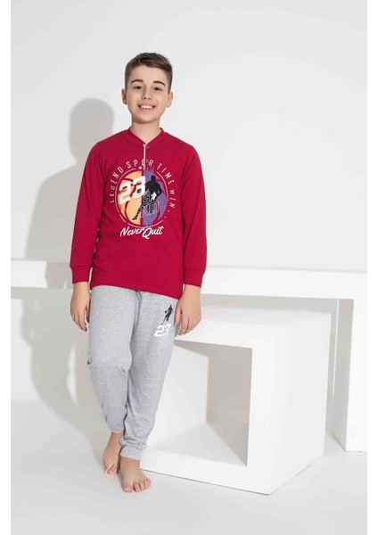 Tarık 6-11 Yaş Erkek Çocuk 23 Legend Pijama 3917200 - Kırmızı
