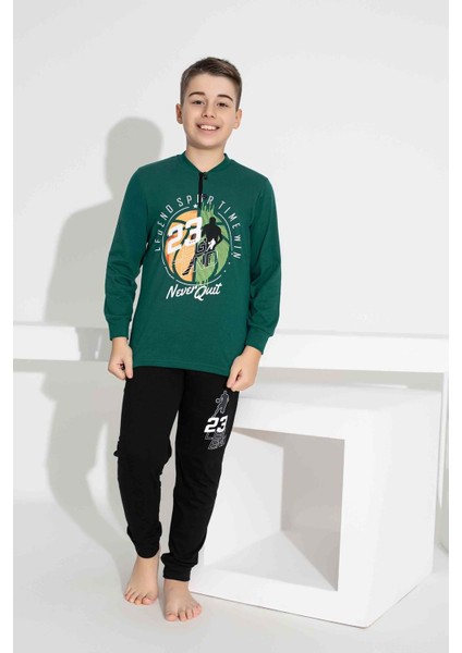 Tarık 6-11 Yaş Erkek Çocuk 23 Legend Pijama 3917200 - Yeşil