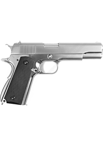 We Colt 1911 Sılver Klasik Siyah Kabza Airsoft Tabanca