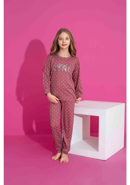 Tarık 5-9 Yaş Kız Çocuk Girl Pijama 2933200 - Gül Kurusu