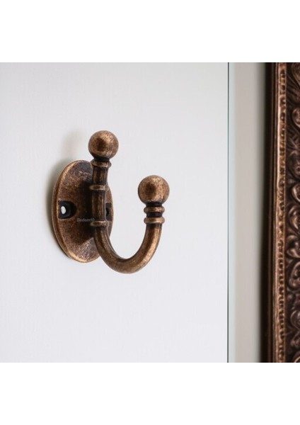Misket Askı Antik Bakır Vestiyer Dolap Askılık Askılığı Duvar Banyo Mutfak Elbise Çanta Askısı