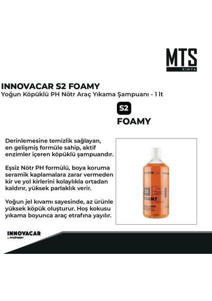 Innovacar S2 Foamy - Enzim Bazlı Yıkama Köpüğü 1lt fiyatları