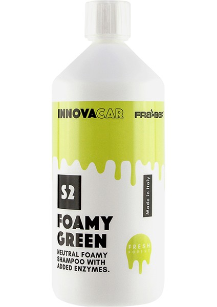 Fraber Innovacar S2 Foamy Yeşil Renkli Ph-Nötr Şampuan 1 Lt