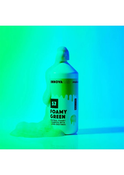 Fraber Innovacar S2 Foamy Yeşil Renkli Ph-Nötr Şampuan 1 Lt