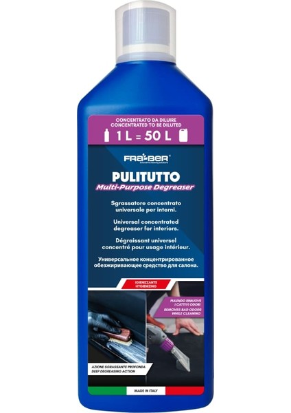 Pulitutto Deri, Kumaş ve Plastik Temizleyici Köpük - 1000 ml