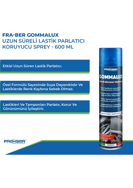 Gommalux Uzun Süreli Lastik Parlatıcı ve Koruyucu Sprey - 600 ml