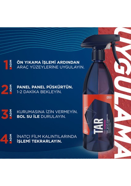 Q²m Tar Redefıned Zift Katran Reçine Temizleyici ve Yapışkan Sökücü - 1000 ml