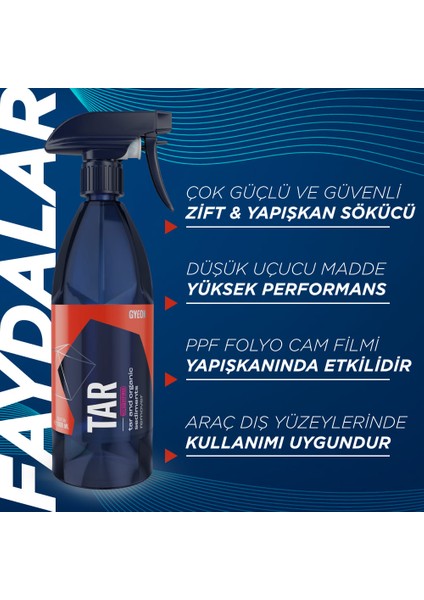 Q²m Tar Redefıned Zift Katran Reçine Temizleyici ve Yapışkan Sökücü - 4000 ml