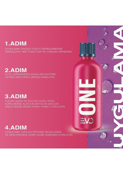 Q² One Evo Light Box Araç Seramik Kaplama - 30 ml - 9h Oto Boya Koruma-Su Itici
