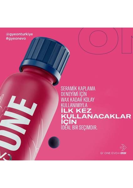 Q² One Evo Light Box Araç Seramik Kaplama - 30 ml - 9h Oto Boya Koruma-Su Itici