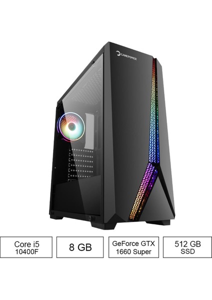 -5000 I5-10400F 8gb 512GB 6gb GTX1660 Fdos