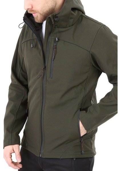 Erkek Haki Kapşonlu Soft Jel Mont 7023-13 fiyatları