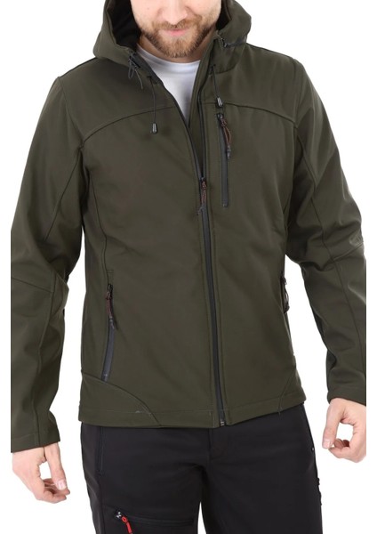 Erkek Haki Kapşonlu Soft Jel Mont 7023-13 modelleri