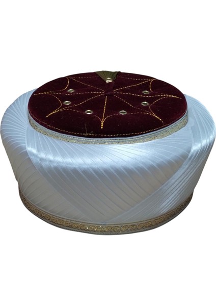Lüks Imam Sarığı,bordo Sarık,imam Fesi,cübbe,takke,cami Malzemeleri ,S225 indirimleri