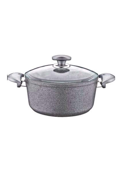 Granit Derin Tencere 24 cm Gri