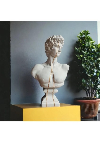 Dekoratif Davut Büst Heykel