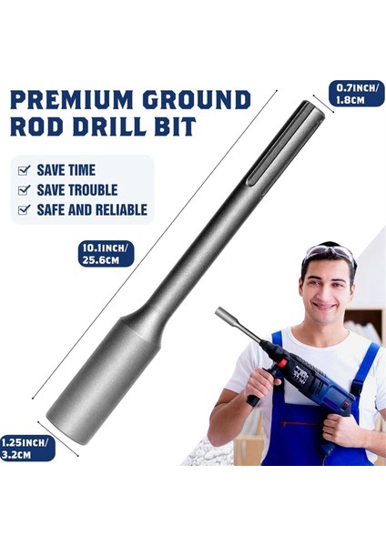 5/8 Inç ve 3/4 Inç Zemin Çelik Kiti Sds-Max Topraklama Çubuğu Sürücüsü, Çubuk Matkaplar, Dewalt Bosch Hitachi Makita (Yurt Dışından)