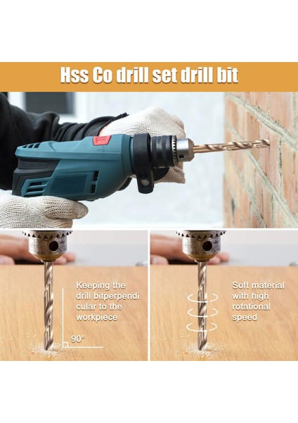50 Adet Drillforce Tools M35 Kobalt Matkap Ucu Seti, Hss-Co Matkap Seti 1-3mm, Sertleştirilmiş Çelik, Dökme Demir ve Paslanmaz Çelik Üzerinde Delme (Yurt Dışından)