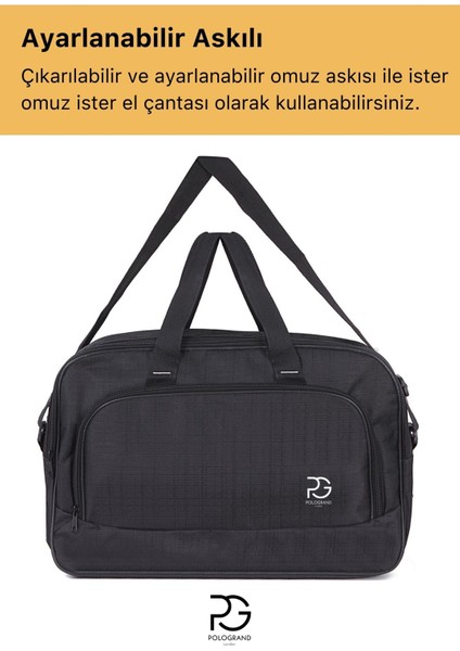 Konfor Modeli Çok Gözlü Seyahat Tatil Spor Kabin Boy Kumaş Valiz El ve Omuz Çantası