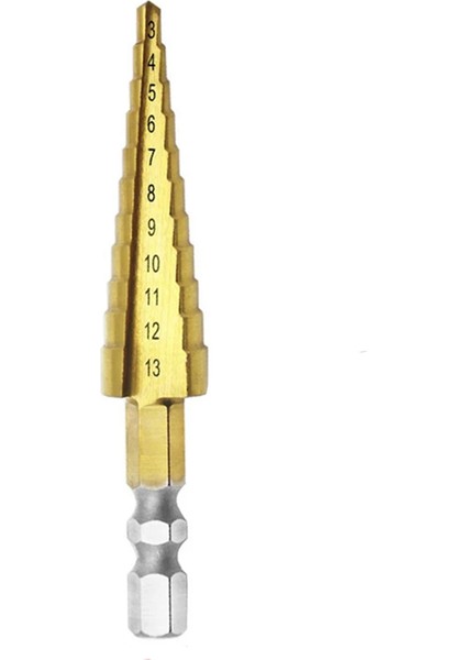 3-13MM Hss Düz Yivli Kademeli Matkap Ucu Ahşap Metal Delik Kesici Çekirdek Matkap Ucu Pagoda Matkap Ucu (Yurt Dışından)