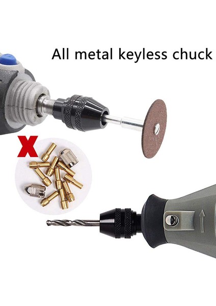 4 Adet Hızlı Değişim Chuck Çok Fonksiyonlu Evrensel Mini Anahtarsız Matkap Chuck Dremel Elektrikli Öğütücü Aracı 0.4-3.2mm (Yurt Dışından)