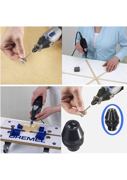 4 Adet Hızlı Değişim Chuck Çok Fonksiyonlu Evrensel Mini Anahtarsız Matkap Chuck Dremel Elektrikli Öğütücü Aracı 0.4-3.2mm (Yurt Dışından)