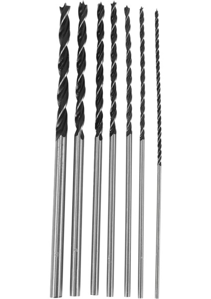 7 Adet x Uzun Ahşap Matkap Ucu Seti 4mm 5mm 6mm 7mm 8mm 10MM 12MM x 300MM Brad Noktası (Yurt Dışından)