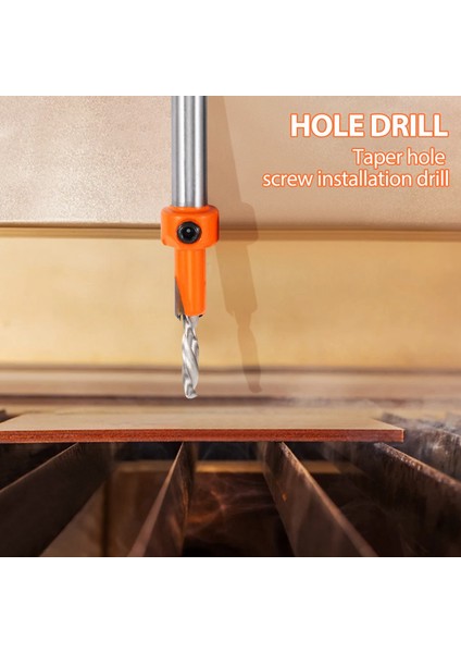 Adet Ahşap Delik Matkap Ucu, 8 mm Shank Havşa Matkap Ucu Yönlendirici Ucu, Ahşap Çalışma Sayacı Lavabo Matkap Ucu Seti Vida Kesici (Yurt Dışından)
