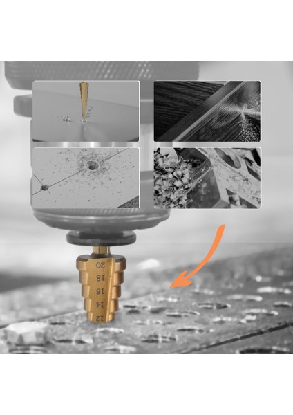 3 Adet Hss Adım Konik Konik Matkap Ucu Seti Metal Delik Kesici Metrik 3-12 4-12 4-20MM 1/4 Inç Titanyum Kaplamalı Metal Altıgen Konik (Yurt Dışından)
