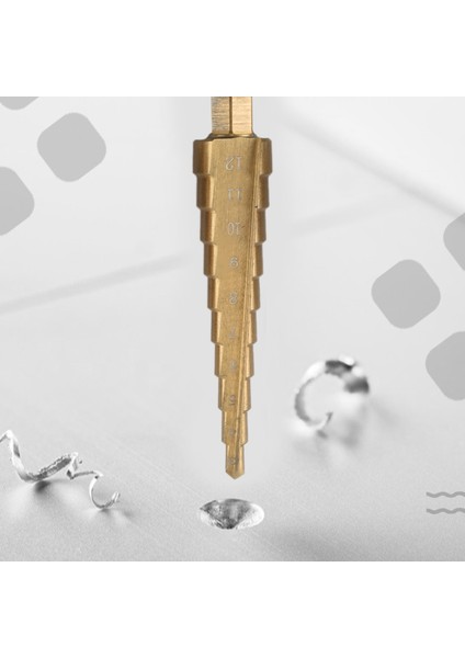 3 Adet Hss Adım Konik Konik Matkap Ucu Seti Metal Delik Kesici Metrik 3-12 4-12 4-20MM 1/4 Inç Titanyum Kaplamalı Metal Altıgen Konik (Yurt Dışından)
