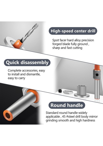 Ahşap ve Plastik Delme Delikleri 8 mm Havşa Matkap Ucu, Merkez Matkap Altıgen Anahtarları ile (Yurt Dışından) fırsatları