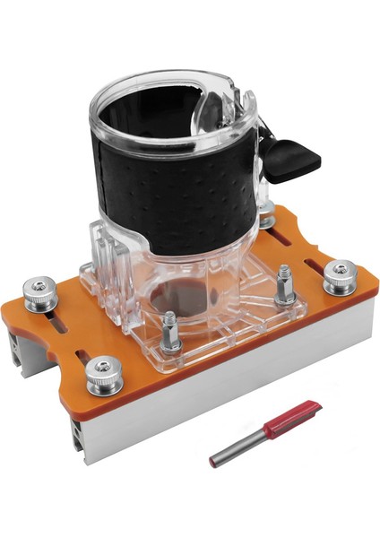 2'si 1 Arada Görünmez Bağlantı Elemanı Yerleştirme Braketi, Ağaç Işleme Yönlendirici Tabanı, Düzeltici Tabanı, Dolap Dolabı Kanal Açma (Yurt Dışından)