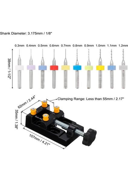 60 Parça El Matkabı Takım Seti, 10 Parça Pcb Matkap Ucu, 48 Parça 0,5-3,0 mm Büküm Matkap Ucu, Ahşap Plastik El Sanatları Oymacılığı (Yurt Dışından) modelleri