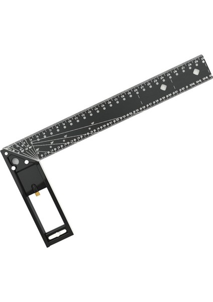 Çok Işlevli Dik Açı Cetveli 45/90 Derece Delik Açı Cetveli Konumlandırma Işaretleme Açı Cetveli Ağaç Işleme Aleti 30CM (Yurt Dışından)
