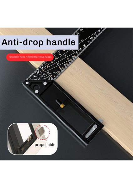 Çok Işlevli Dik Açı Cetveli 45/90 Derece Delik Açı Cetveli Konumlandırma Işaretleme Açı Cetveli Ağaç Işleme Aleti 30CM (Yurt Dışından) modelleri