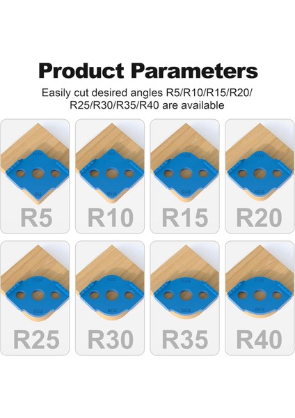 Radius Jig Freze Şablonları 4 Adet, Köşe Yarıçapı Freze Şablonları, Yüksek Sertlik Abs+Cnc Freze Yuvarlak Köşeler Freze (Yurt Dışından)