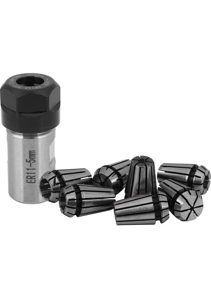 7 Adet Çelik ER11 Yaylı Yüksük 1/2/3/4/5/6/7mm ile 5mm ER11A Uzatma Çubuğu Motor Şaft Tutucu (Yurt Dışından)