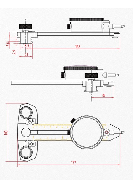 Masa Testeresi Ince Rip Jig Masa Testeresi Jig ve Kadran Göstergesi Ahşap Rip Kesim Kılavuzu Masa Bant Testere Yönlendirici Işaretleme Ölçeri (Yurt Dışından) fiyatları